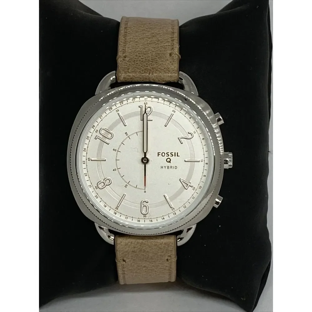 Fossil FTW1200 Women's Sand Leather Silver Analog Dial Hybrid Smartwatch XX704